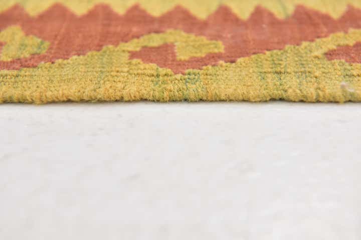3' 3 x 5' 2 Hand Woven Kilim Waziri Wool Rug