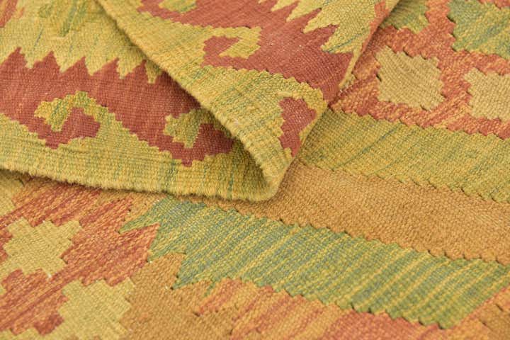 3' 3 x 5' 2 Hand Woven Kilim Waziri Wool Rug