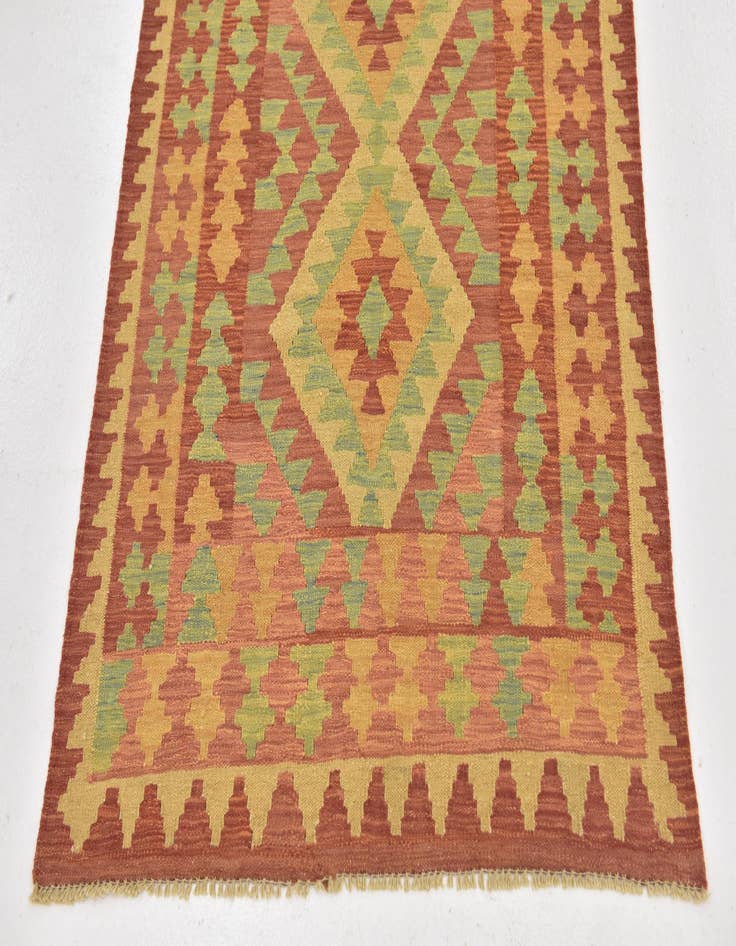 Detail image of 3' 2 x 5'  Hand Woven Kilim Waziri Wool Rug