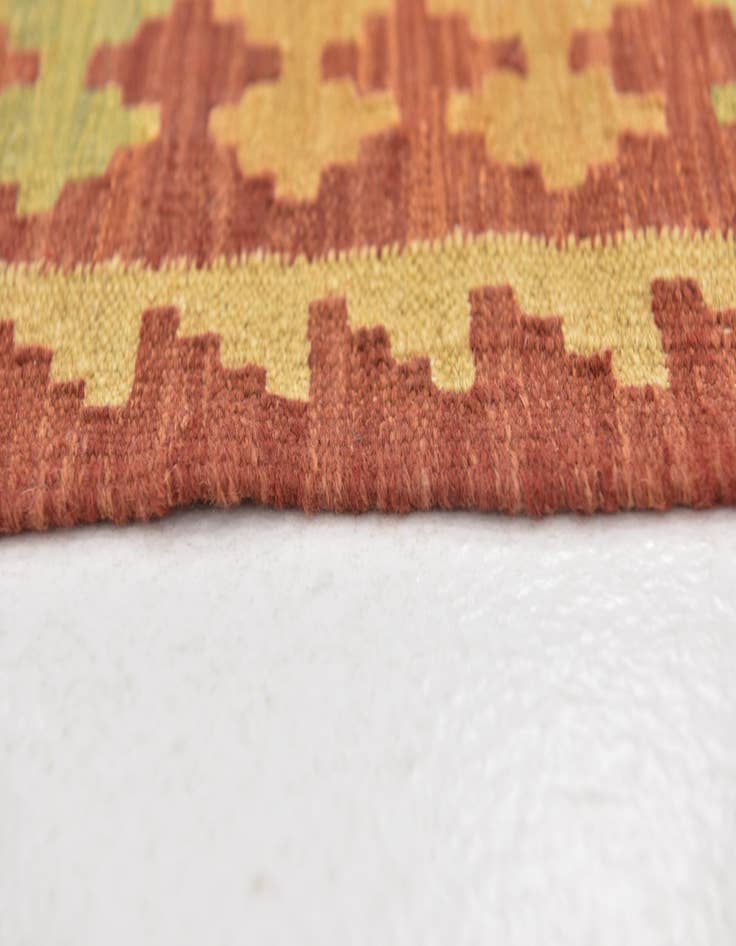 Detail image of 3' 2 x 5'  Hand Woven Kilim Waziri Wool Rug