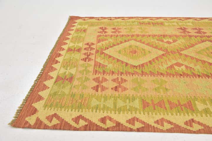 3' 3 x 5' Hand Woven Kilim Waziri Wool Rug
