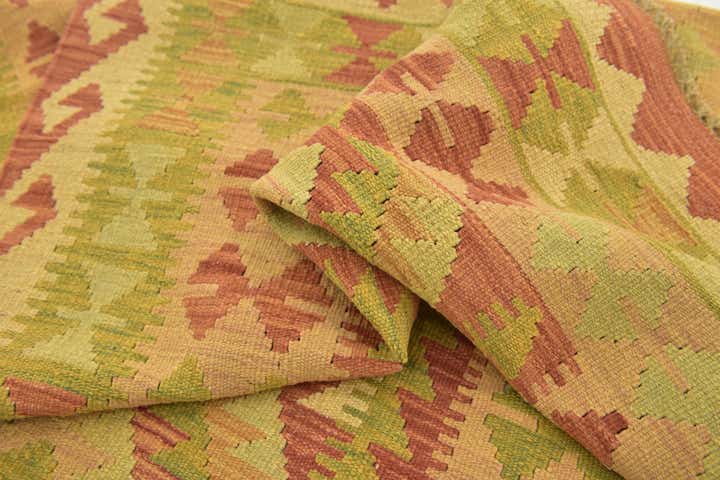 3' 3 x 5' Hand Woven Kilim Waziri Wool Rug