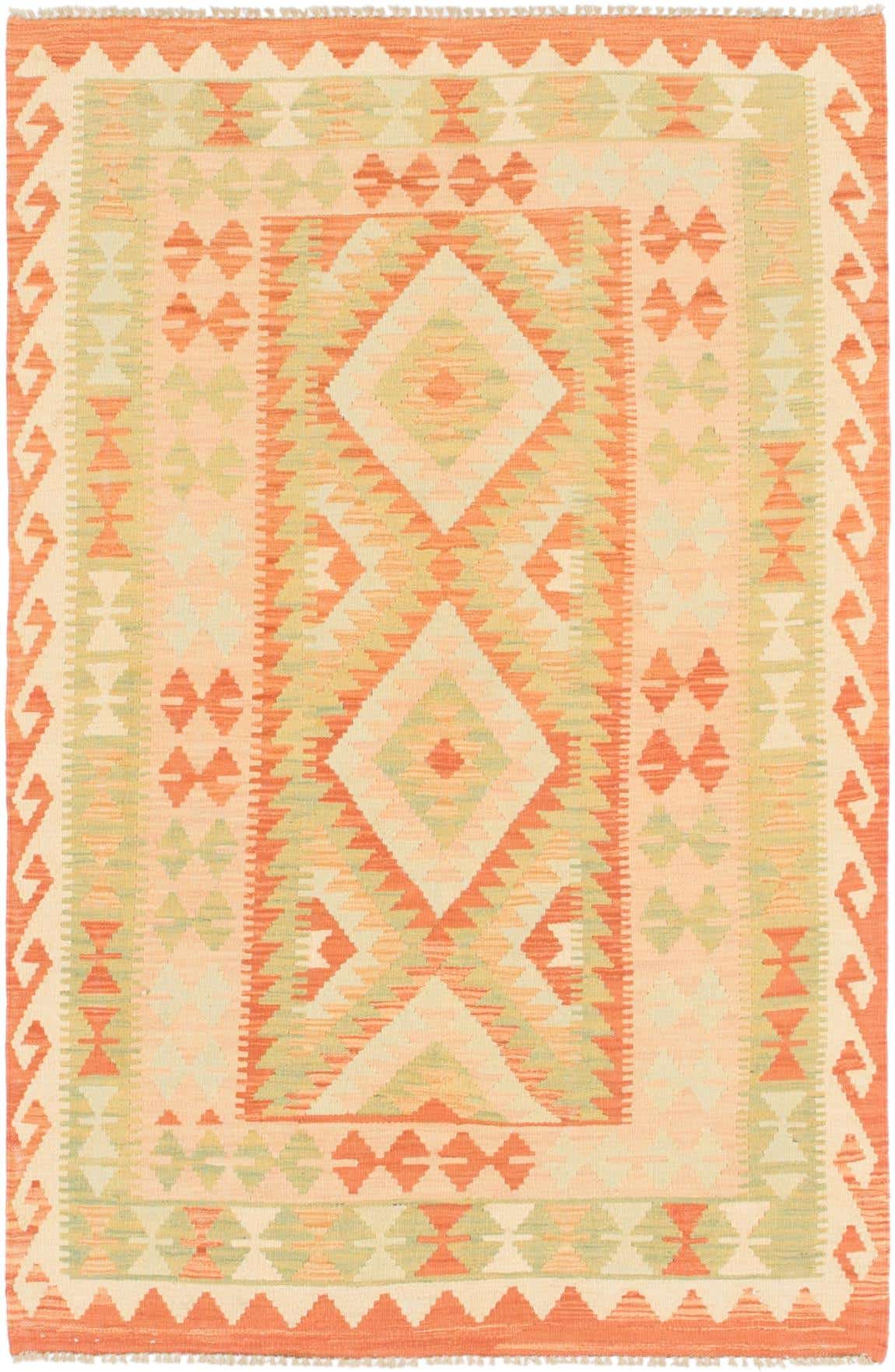 3' 3 x 5' Hand Woven Kilim Waziri Wool Rug