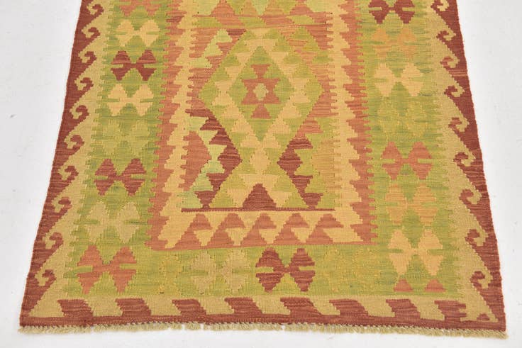 Detail image of 3' x 4' 4 Hand Woven Kilim Waziri Wool Rug