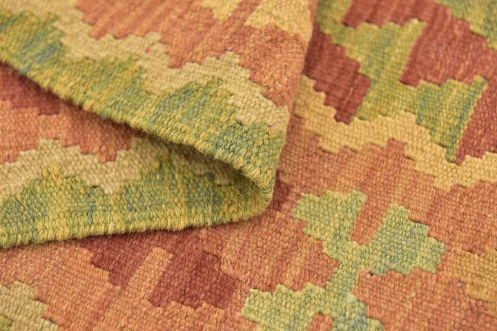 2' 6 x 4' 5 Hand Woven Kilim Waziri Wool Rug