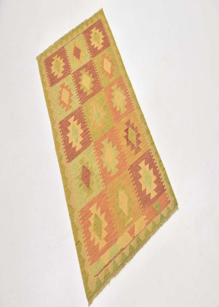 2' 6 x 4' 3 Hand Woven Kilim Waziri Wool Rug