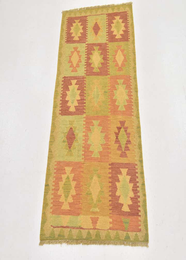 2' 6 x 4' 3 Hand Woven Kilim Waziri Wool Rug