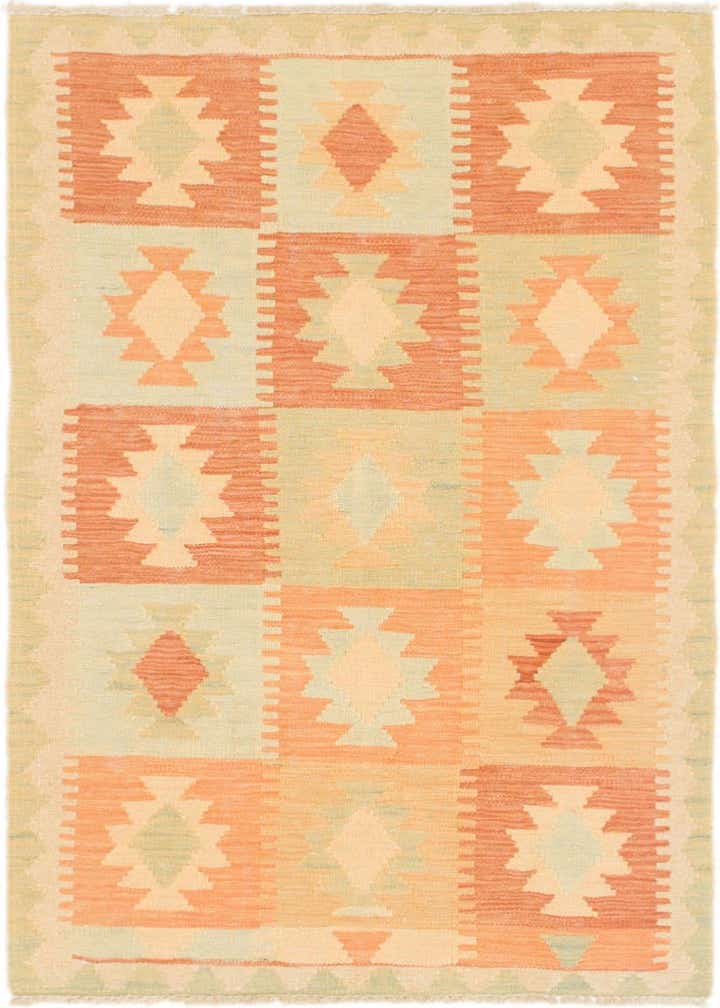 2' 6 x 4' 3 Hand Woven Kilim Waziri Wool Rug