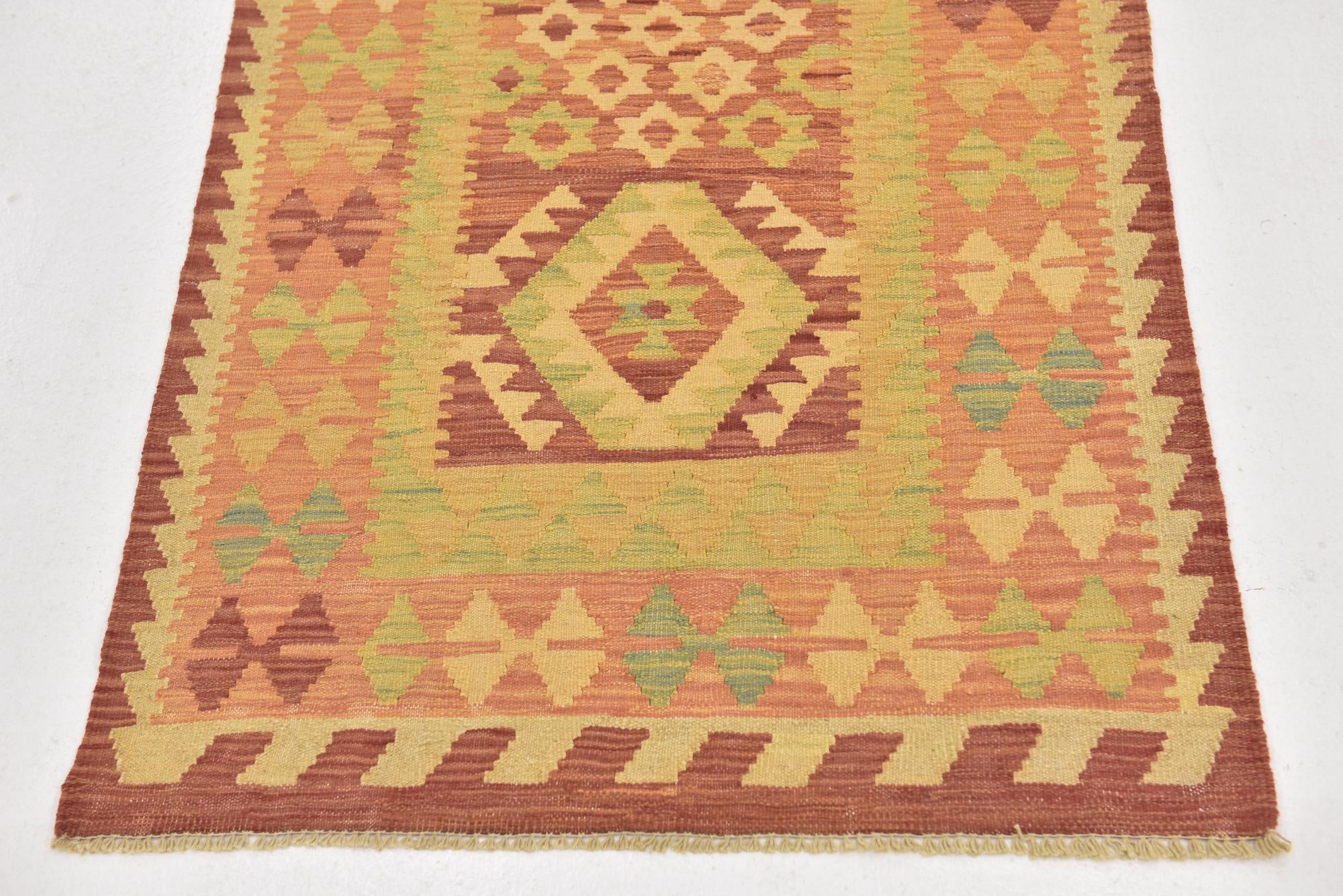 85cm x 125cm Tejido a mano Kilim Waziri Alfombra Lana