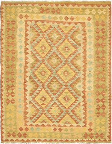5' x 6' 7 Hand Woven Kilim Waziri Wool Rug