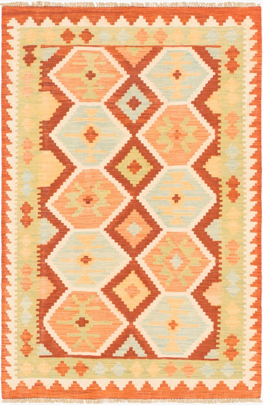 3' x 5'  Hand Woven Kilim Waziri Wool Rug