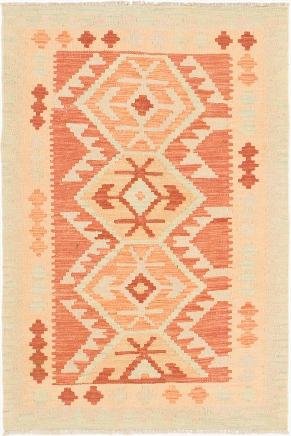2' 9 x 4' 2  Hand Woven Kilim Waziri Wool Rug
