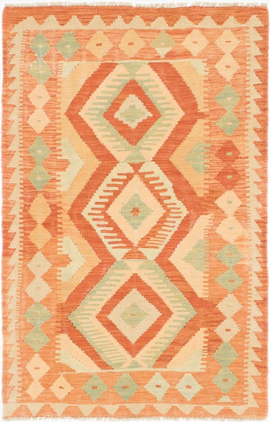 2' 9 x 4' 3  Hand Woven Kilim Waziri Wool Rug