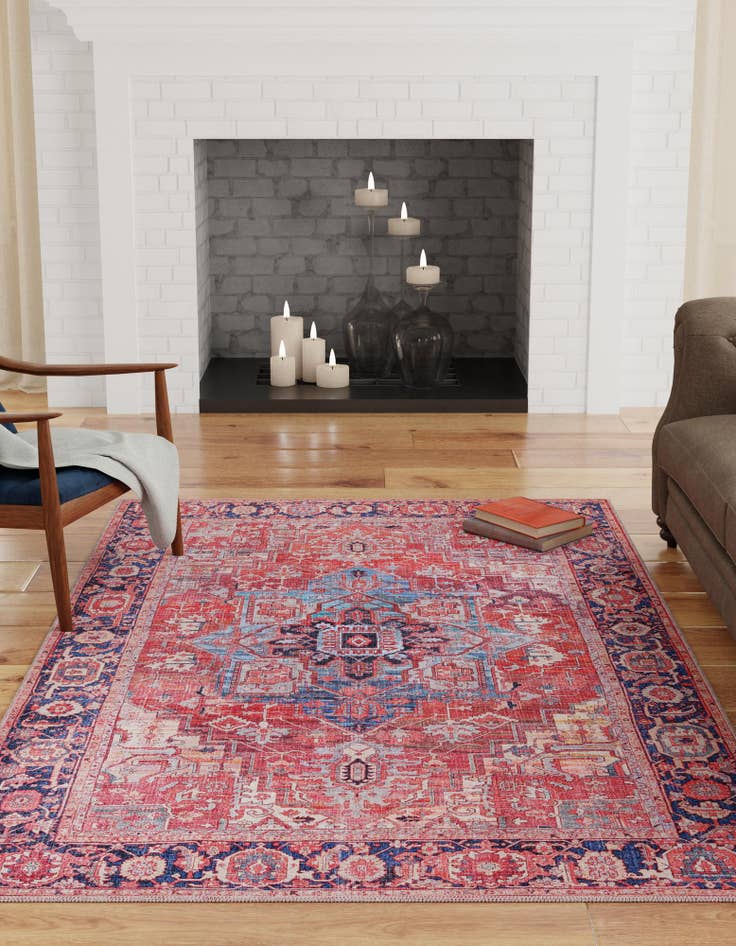 Detail image of 5' 3 x 8'  Washable Maahru Rug