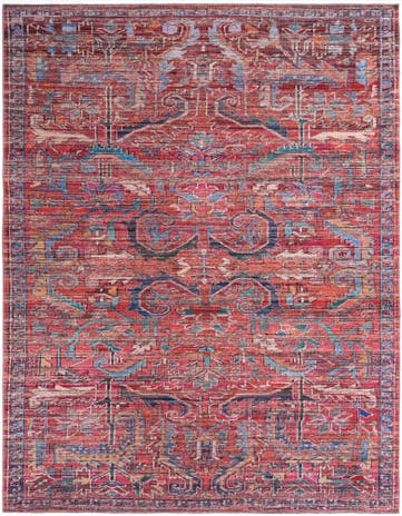 Rust Red Washable Maahru Rug