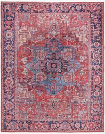 Rust Red Washable Maahru Rug