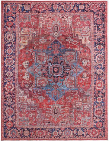 Rust Red Washable Maahru Rug