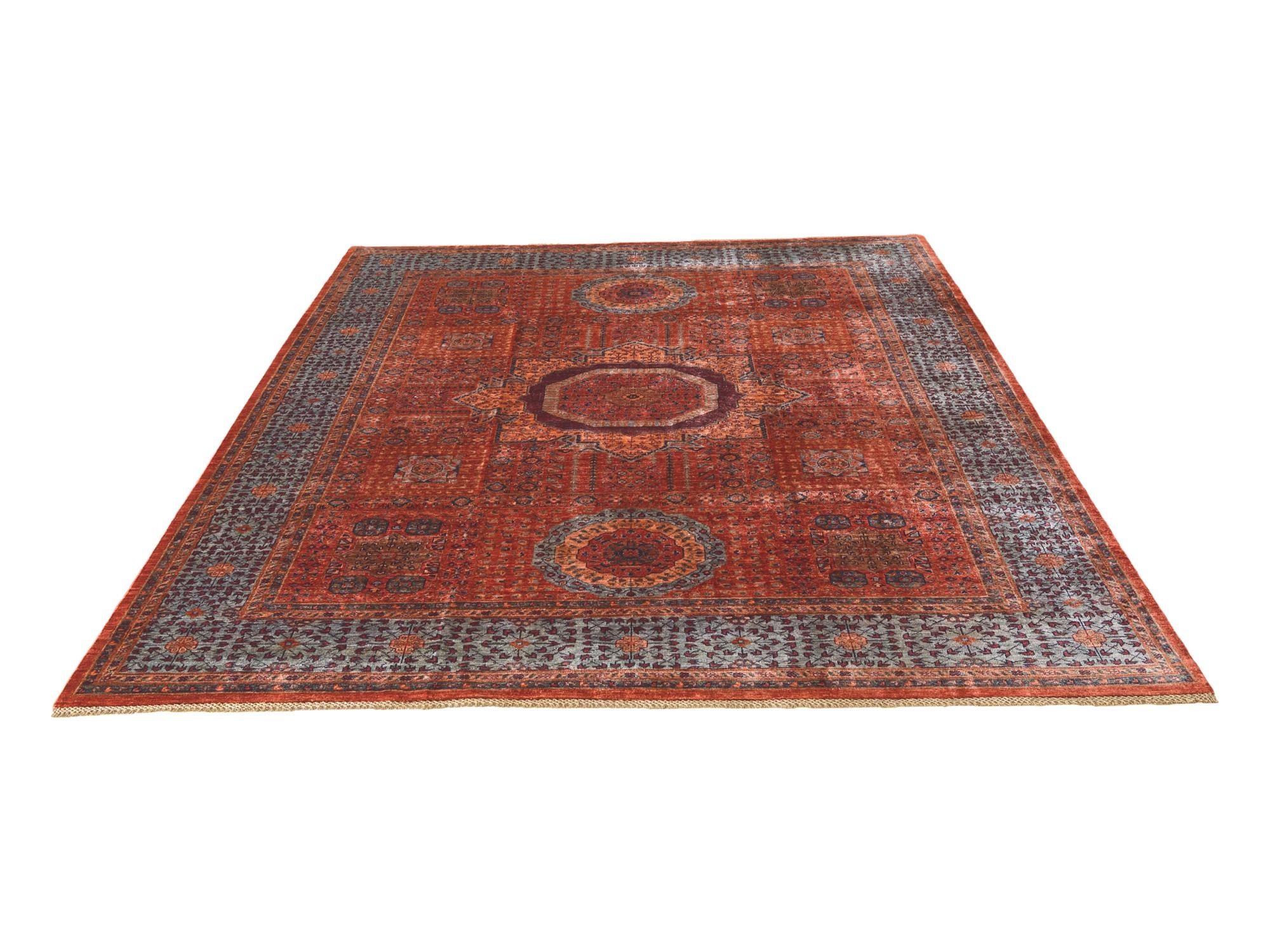 8' 2 x 9' 11 Hand Knotted Mamluk Ziegler Rug