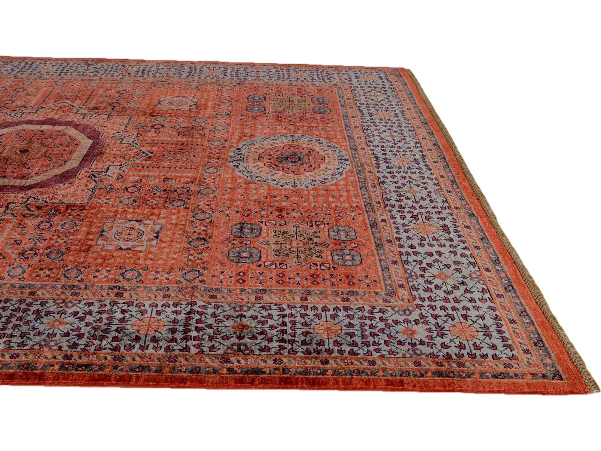 8' 2 x 9' 11 Hand Knotted Mamluk Ziegler Rug
