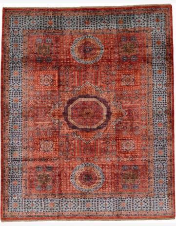 8' 2 x 9' 11 Hand Knotted Mamluk Ziegler Rug