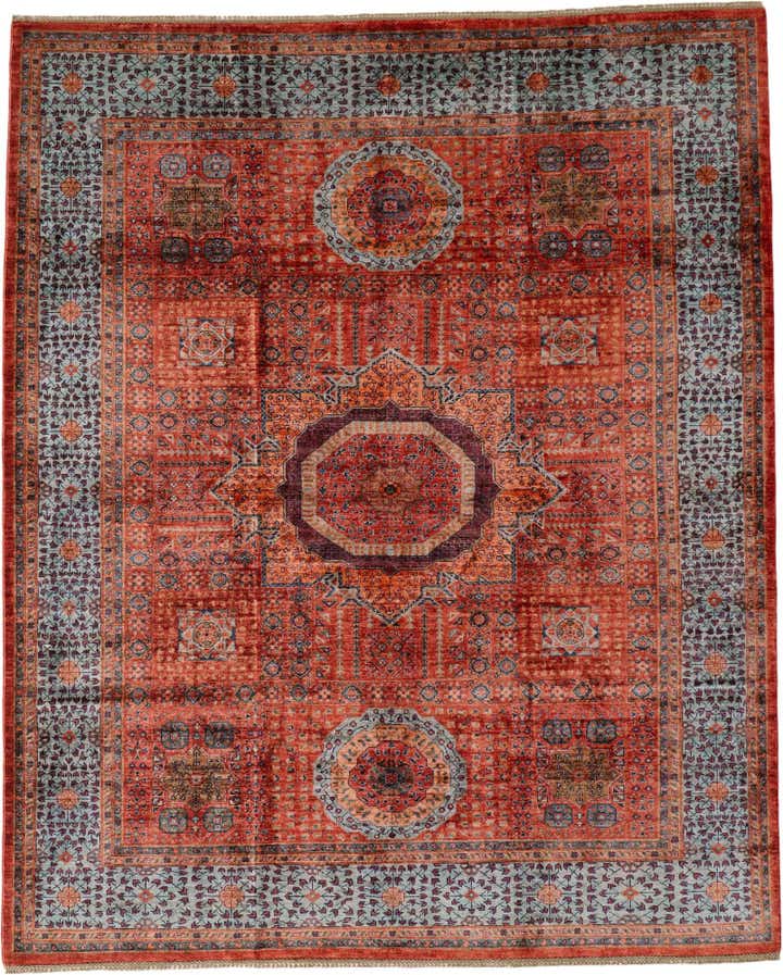 8' 2 x 9' 11 Hand Knotted Mamluk Ziegler Rug