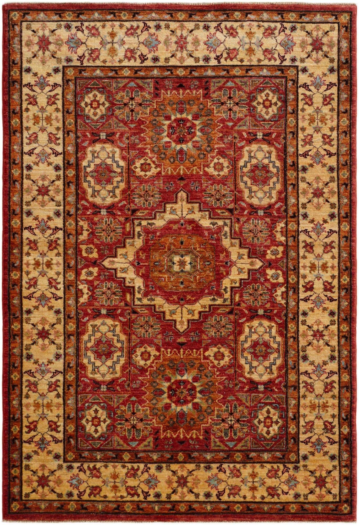 3' 11 x 5' 9 Hand Knotted Mamluk Ziegler Rug