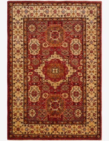 3' 11 x 5' 9 Hand Knotted Mamluk Ziegler Rug
