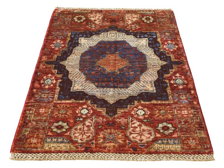 Detail image of 2' x 3' 2 Hand Knotted Mamluk Ziegler Rug