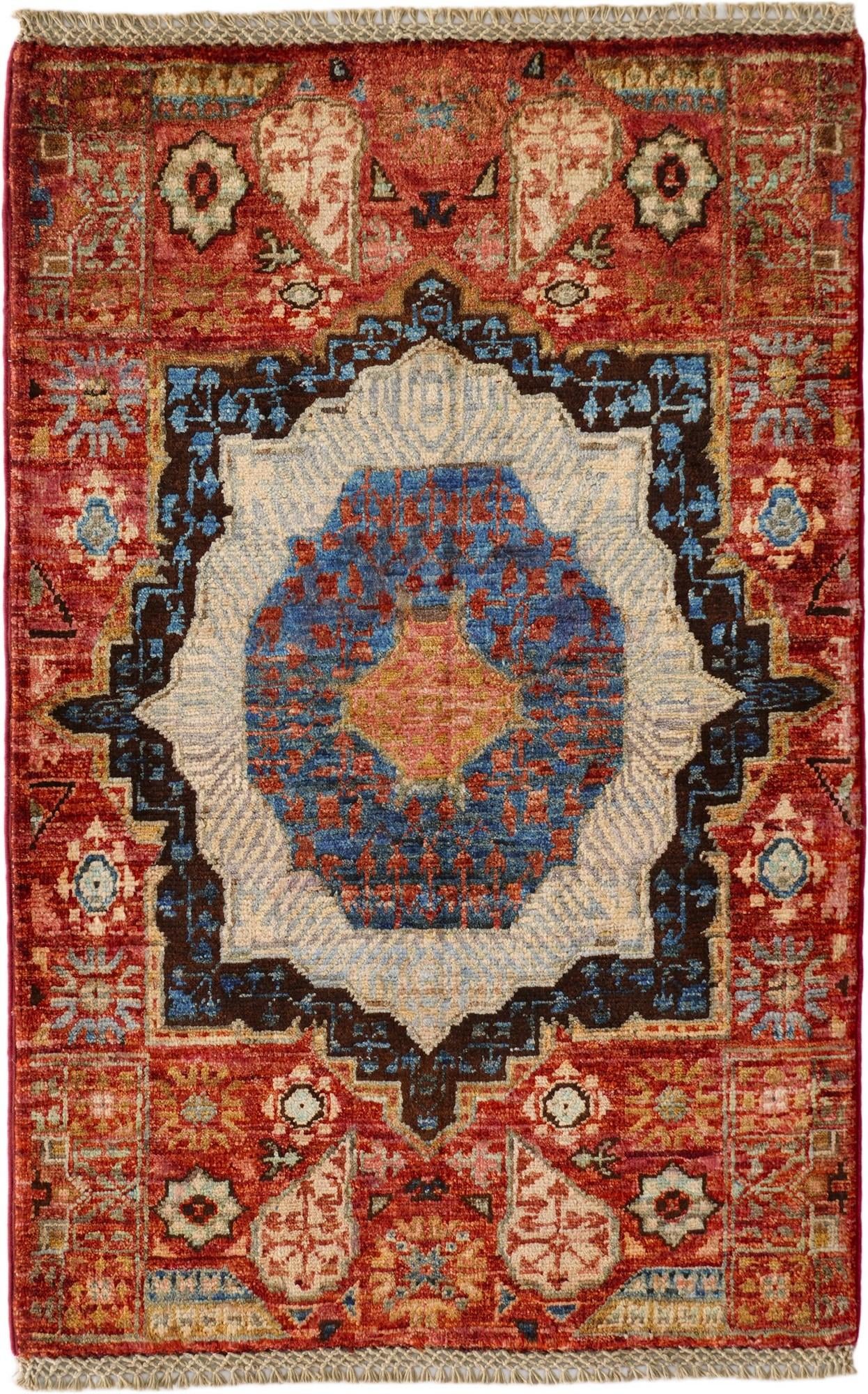 2' x 3' 2 Hand Knotted Mamluk Ziegler Rug