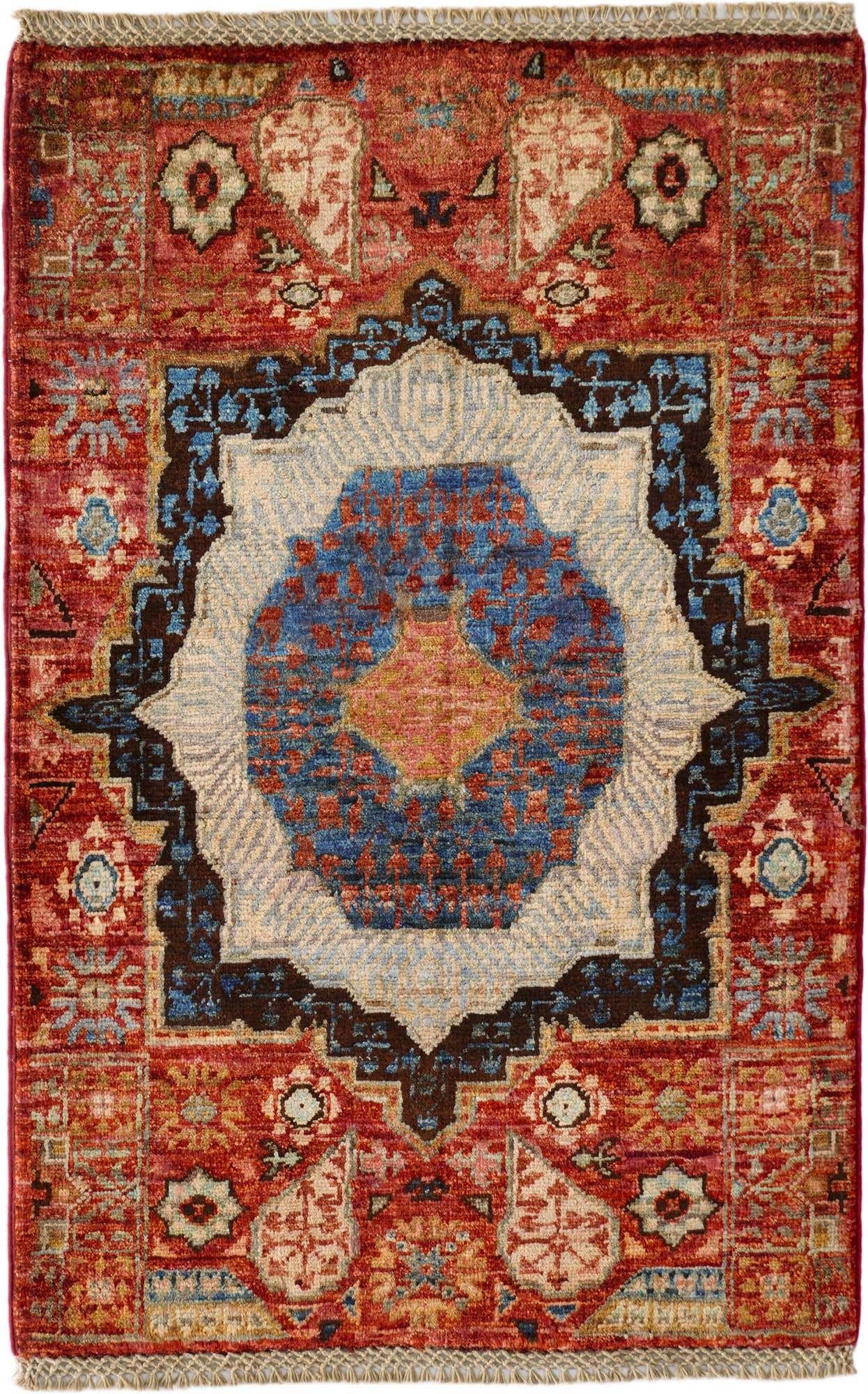2' x 3' 2 Hand Knotted Mamluk Ziegler Rug