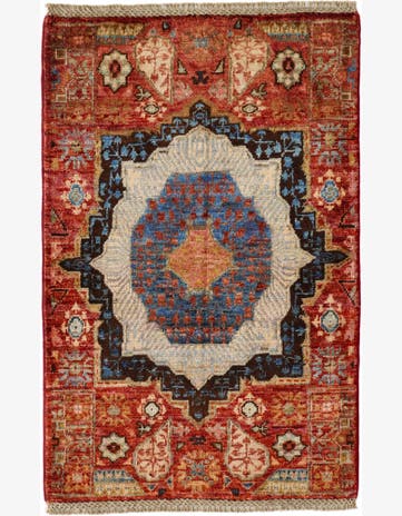 2' x 3' 2 Hand Knotted Mamluk Ziegler Rug