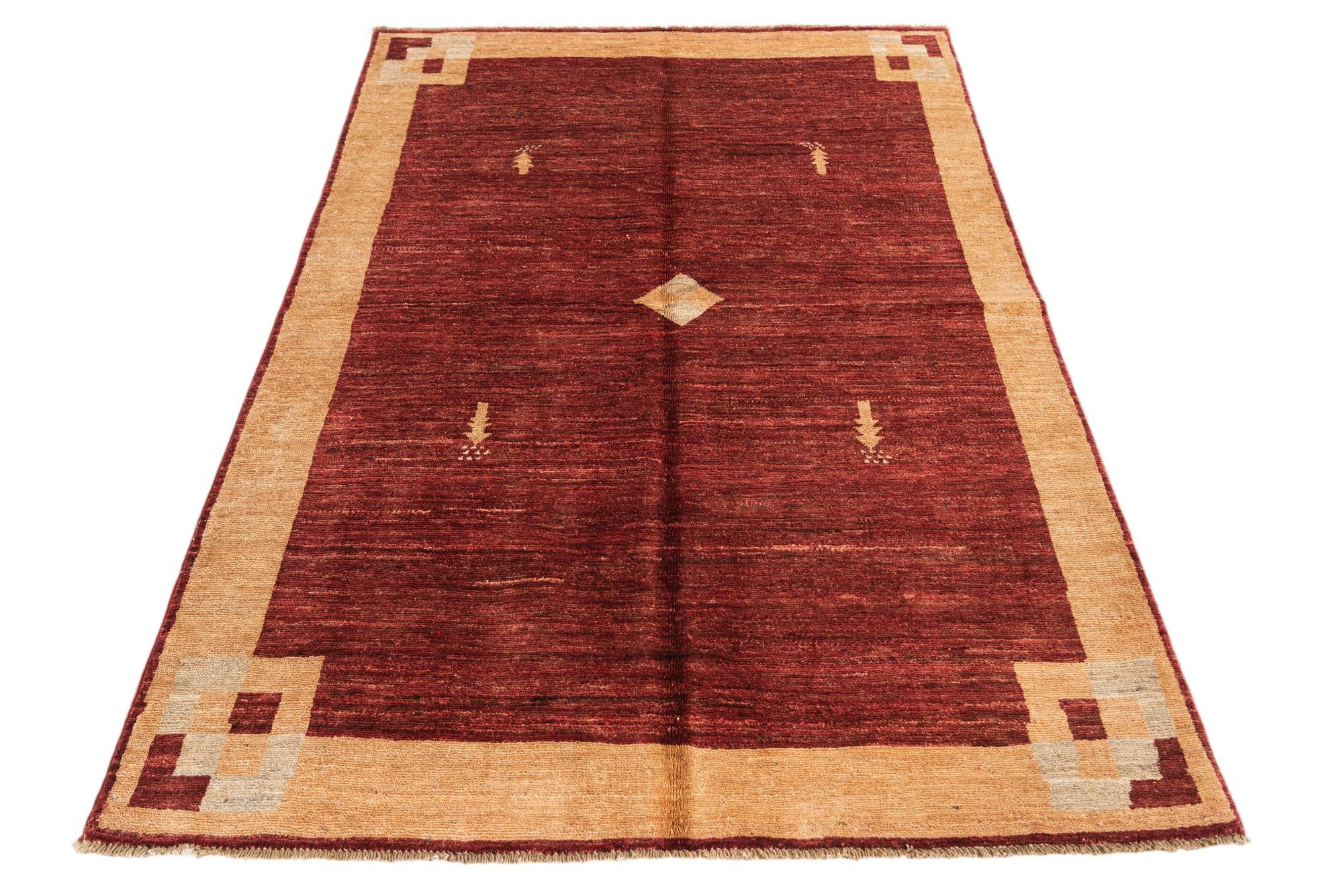 3' 10 x 5' 10 Hand Knotted Modern Ziegler Rug