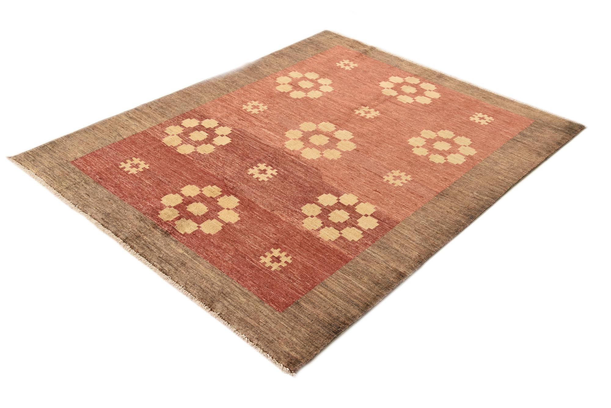 5' x 6' 4 Hand Knotted Modern Ziegler Rug