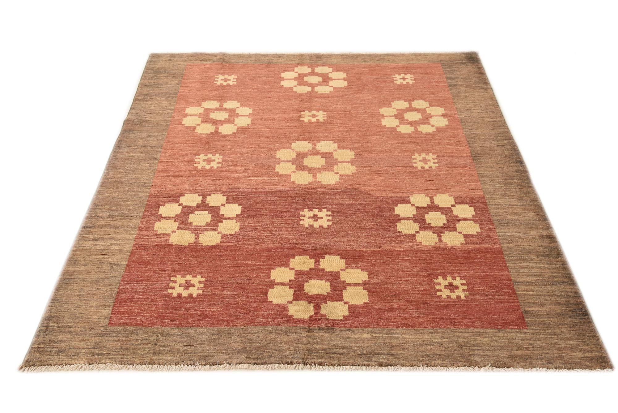 5' x 6' 4 Hand Knotted Modern Ziegler Rug