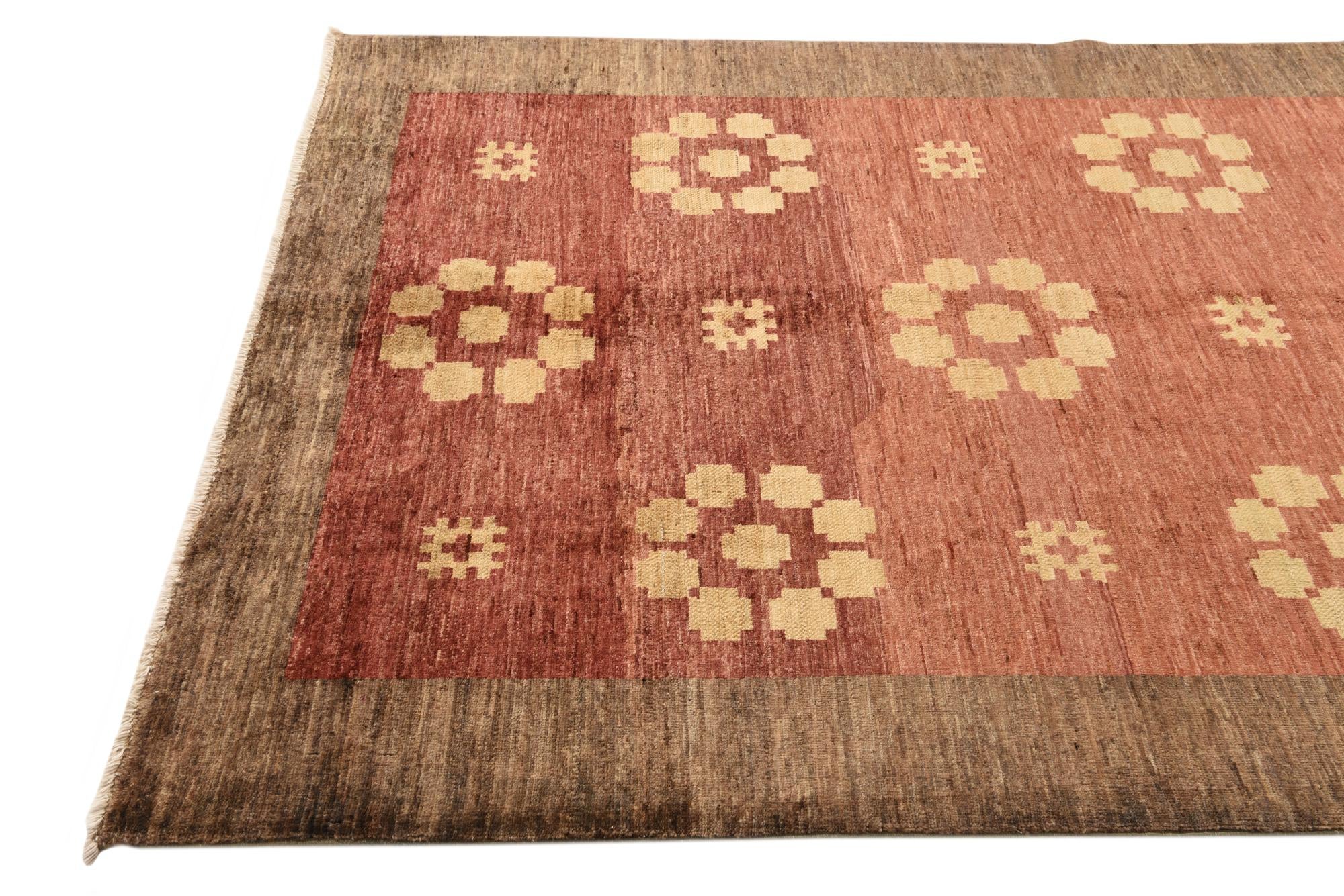 5' x 6' 4 Hand Knotted Modern Ziegler Rug