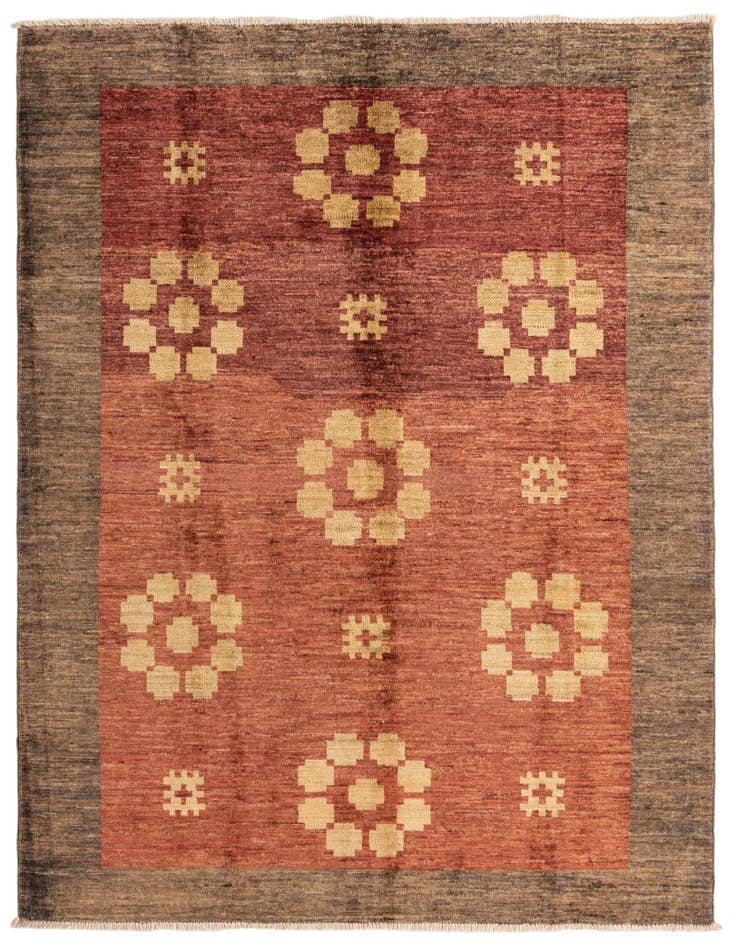 Detail image of 5' x 6' 4 Hand Knotted Modern Ziegler Rug