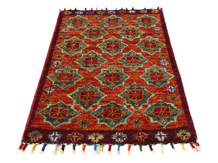 Detail image of 1' 3 x 2' 2 Hand Knotted Modern Ziegler Rug