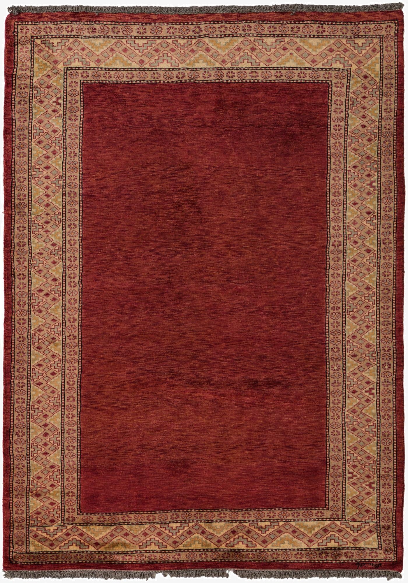 4' 2 x 5' 9  Hand Knotted Modern Ziegler Rug