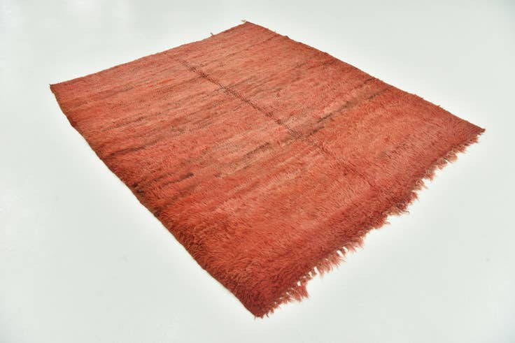 Detail image of 5' 9 x 6' 6 Hand Knotted Moroccan Wool Rug