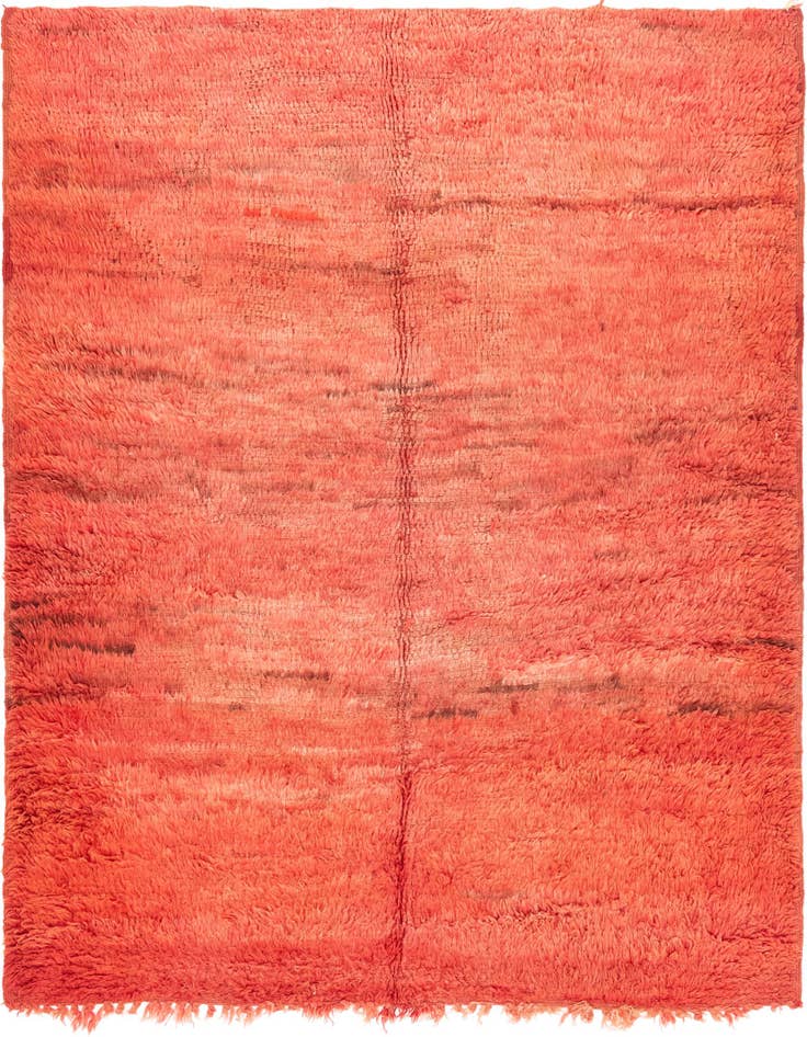 Detail image of 5' 9 x 6' 6 Hand Knotted Moroccan Wool Rug