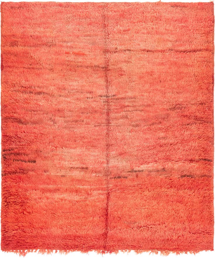 Detail image of 5' 9 x 6' 6 Hand Knotted Moroccan Wool Rug