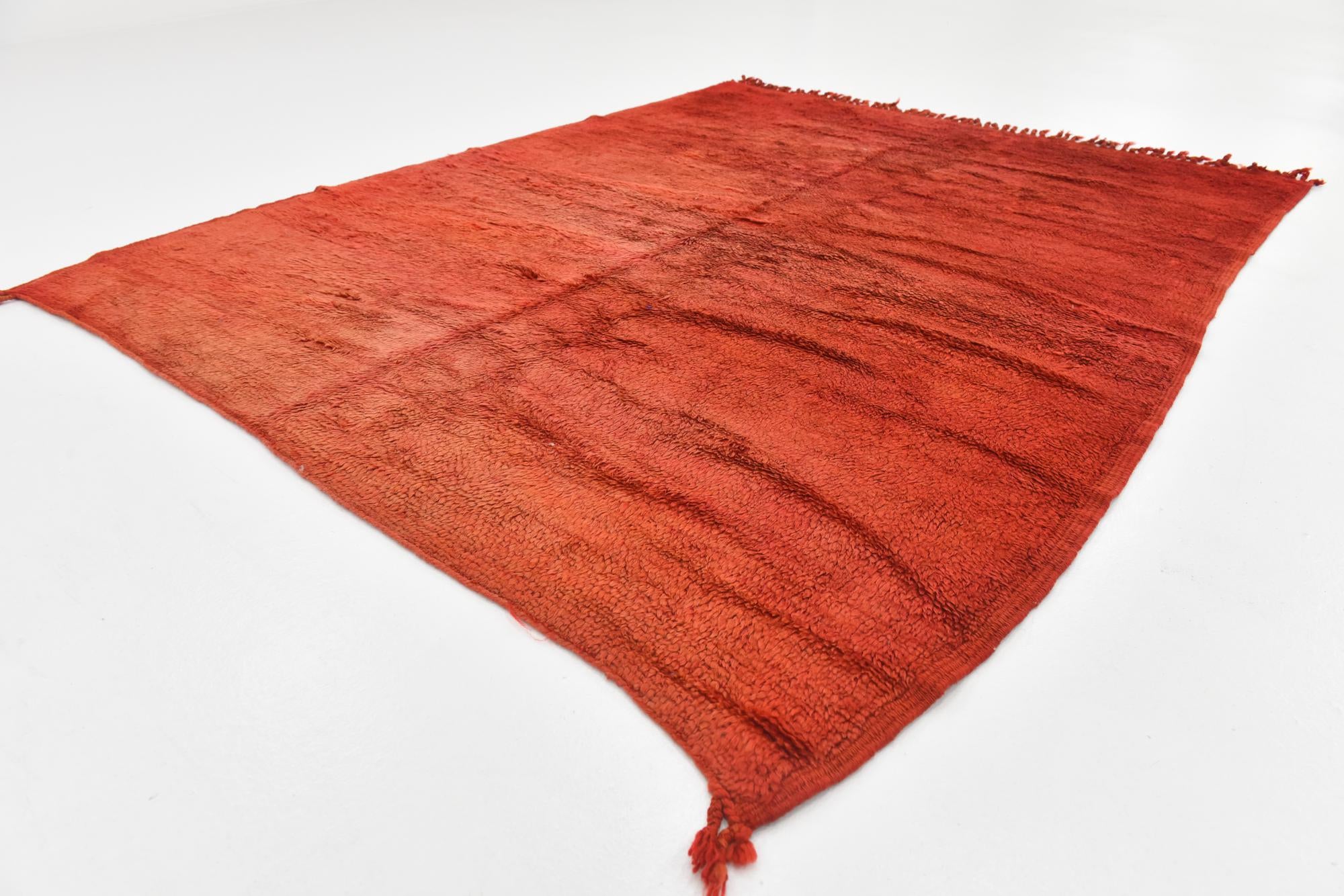 5' 1 x 6' 4 Hand Knotted Moroccan Wool Rug