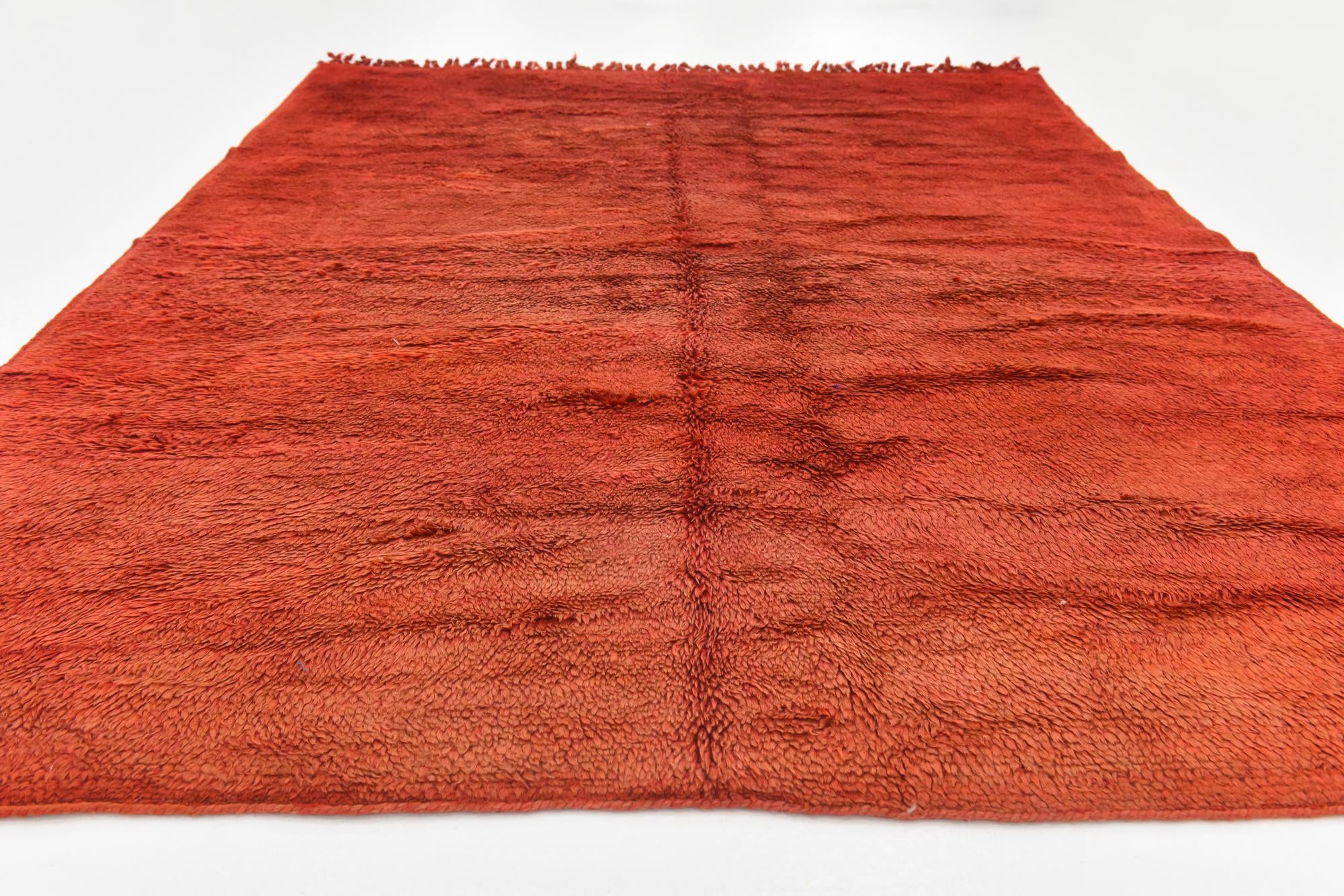 5' 1 x 6' 4 Hand Knotted Moroccan Wool Rug