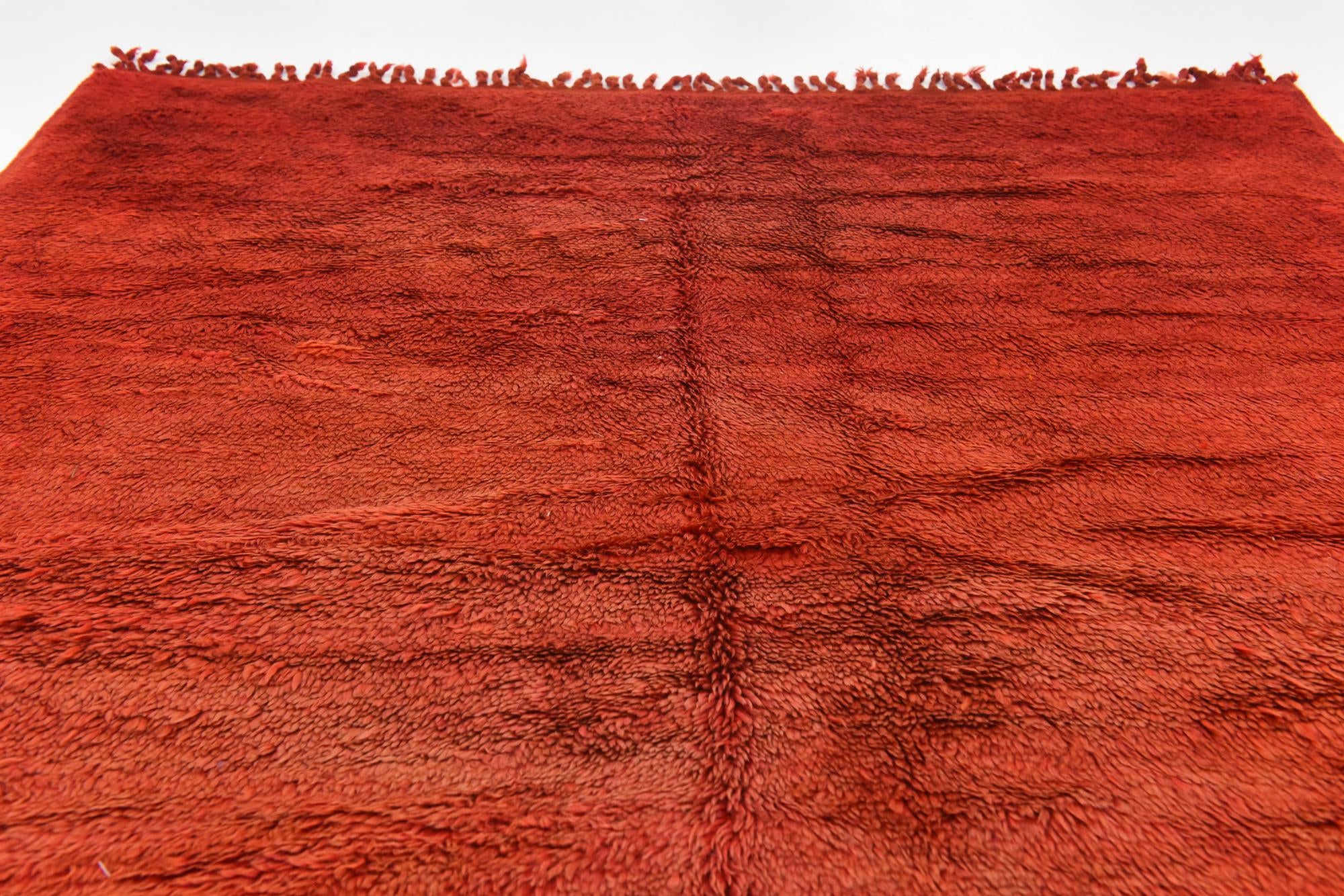 5' 1 x 6' 4 Hand Knotted Moroccan Wool Rug