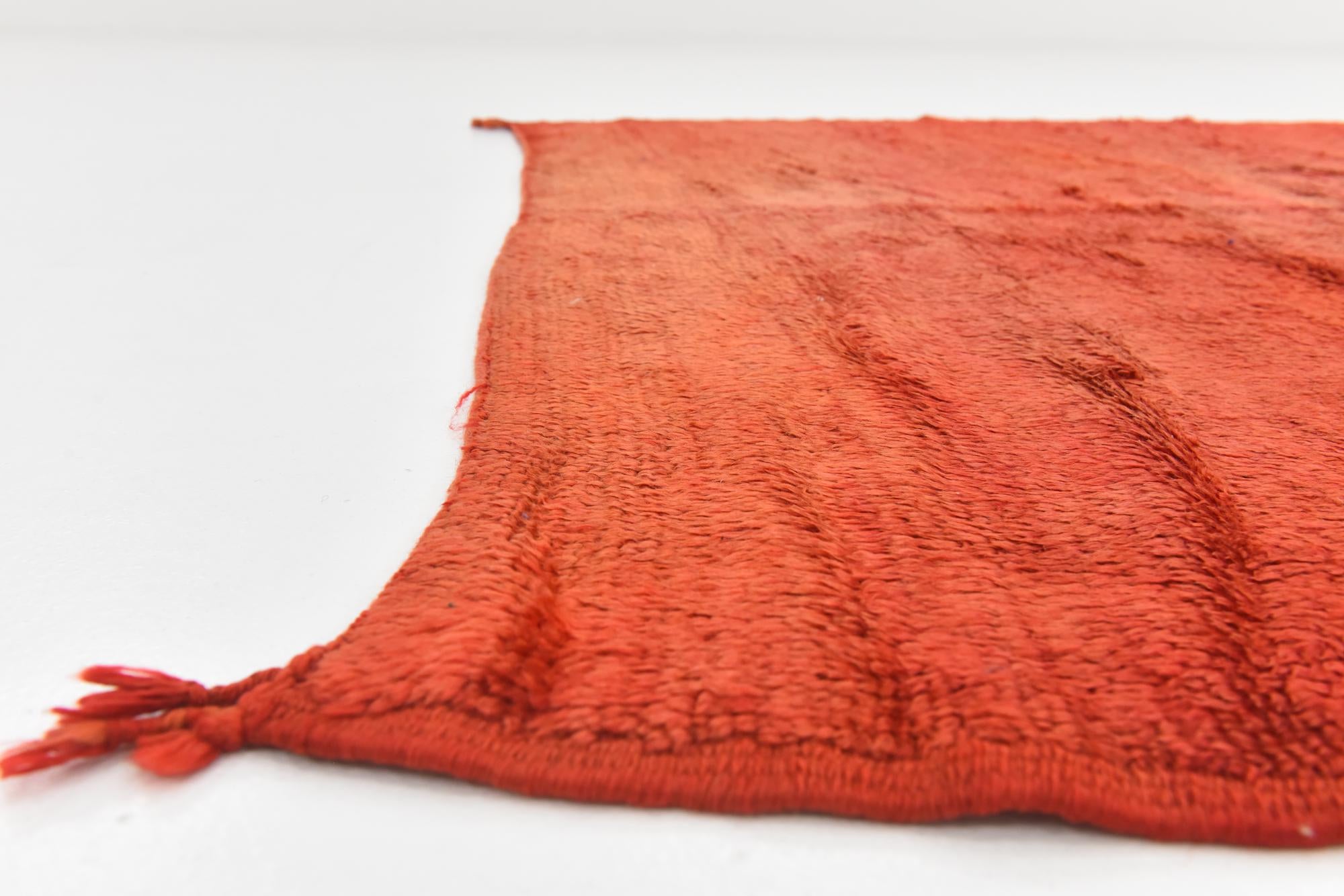 5' 1 x 6' 4 Hand Knotted Moroccan Wool Rug