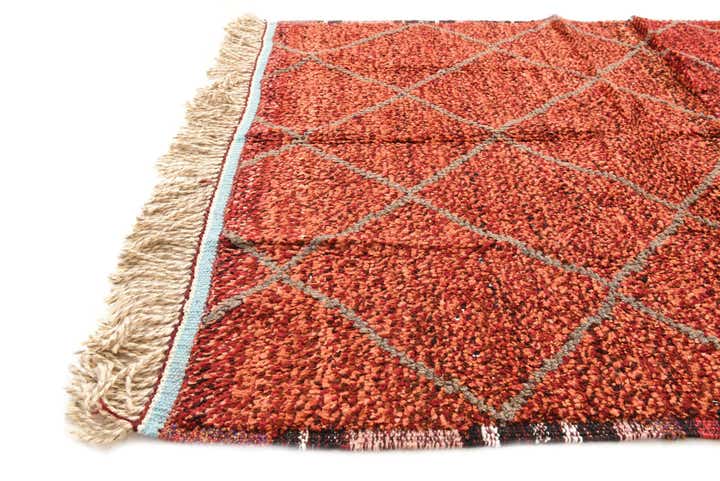 4' 2 x 6' 3 Hand Knotted Moroccan Wool Rug