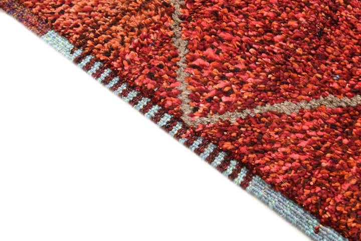 4' 2 x 6' 3 Hand Knotted Moroccan Wool Rug