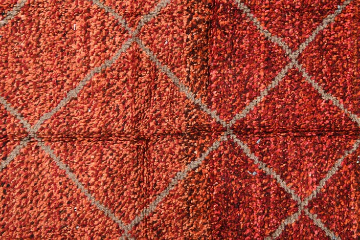 Detail image of 4' 2 x 6' 3 Hand Knotted Moroccan Wool Rug