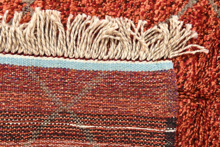 Detail image of 4' 2 x 6' 3 Hand Knotted Moroccan Wool Rug