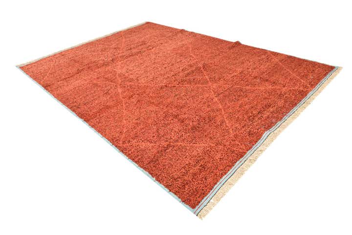 8' 10 x 12' 4 Hand Knotted Moroccan Wool Rug